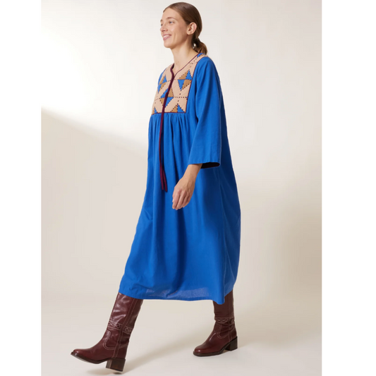 Leon & Harper Rom Dress Losange + Blue