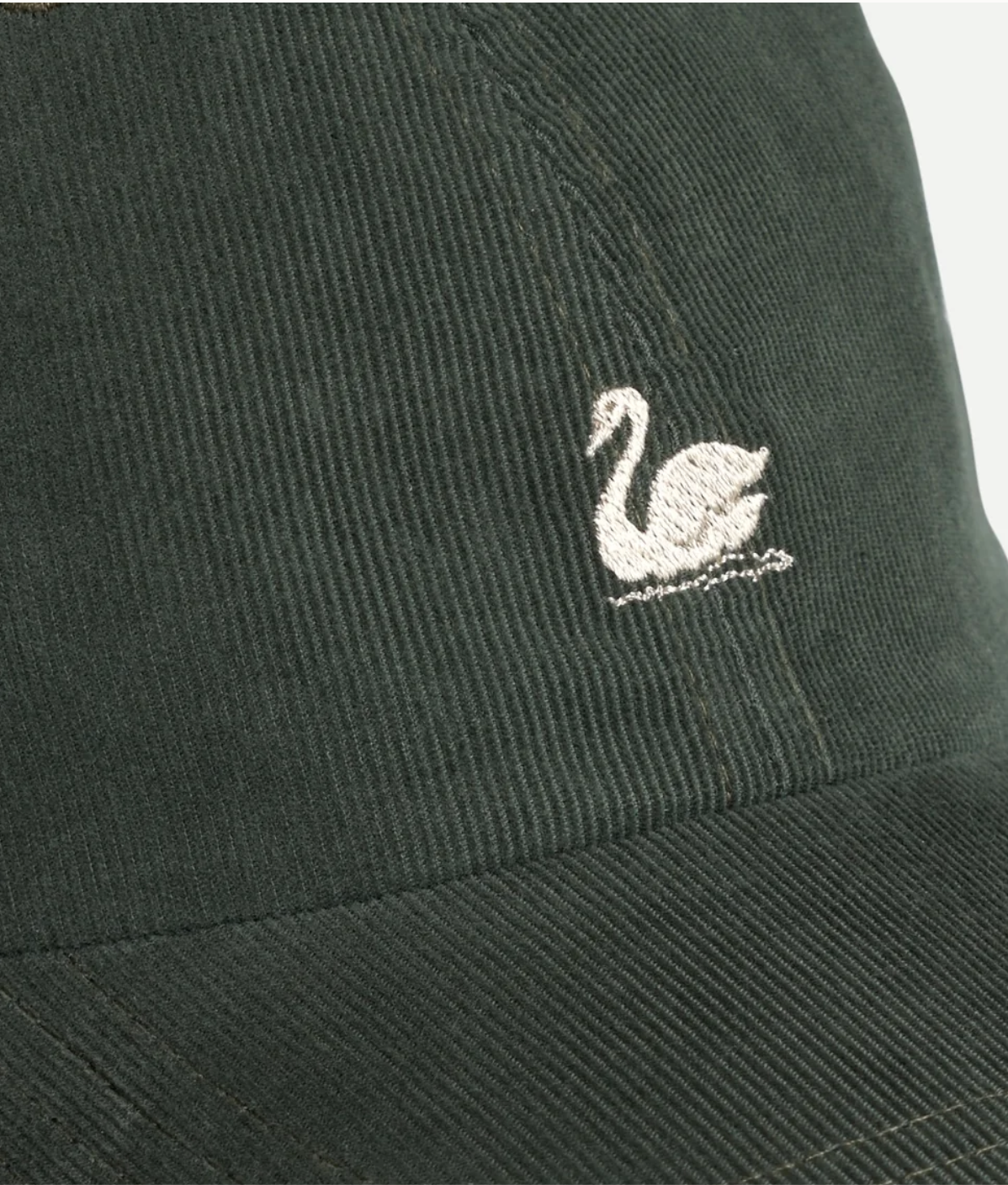 Merz b. Schwanen Swan Logo Cotton Corduroy Cap Forest