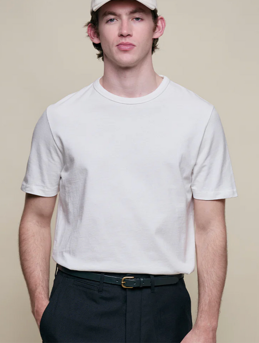 Merz b. Schwanen Tee02 Classic Cotton Jersey T-Shirt White