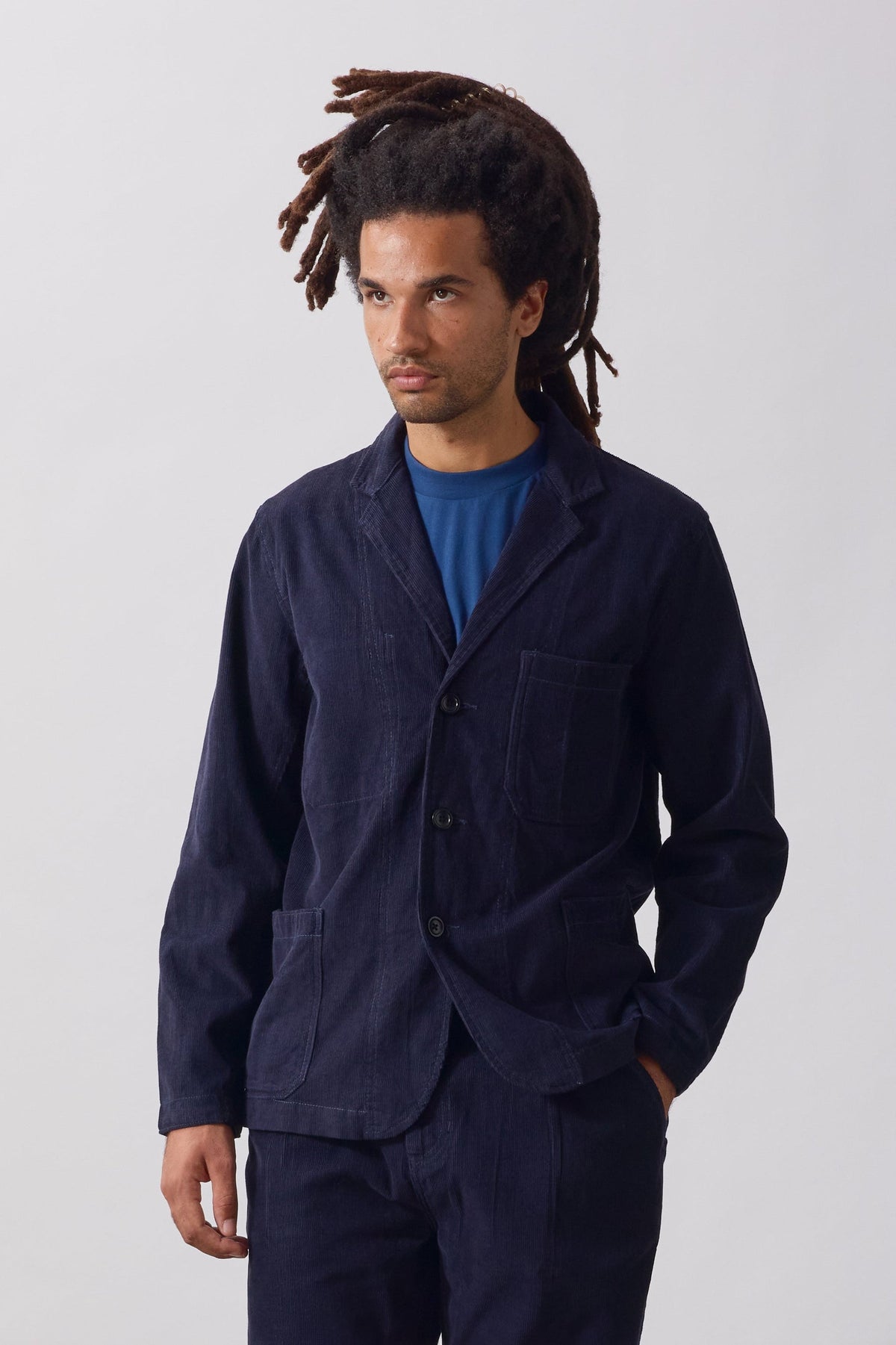 Service Works Fine Cord Server Suit Jacket Dark Navy