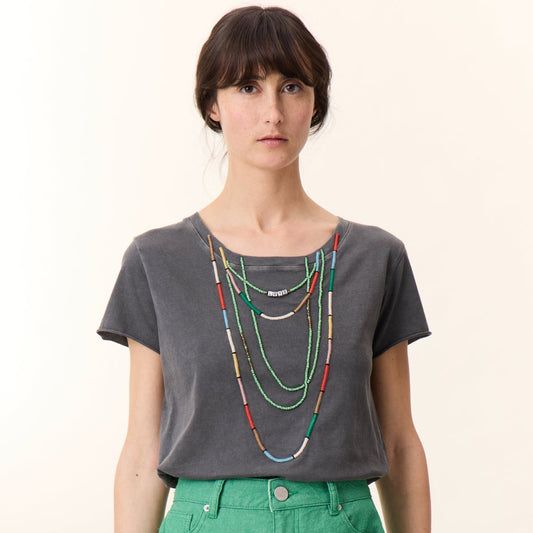 Leon & Harper Toro Beads T-Shirt Carbone