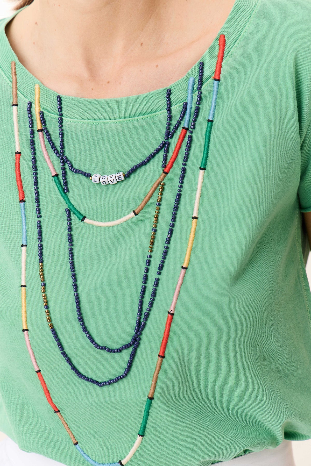 Leon & Harper Toro Beads T-Shirt Green