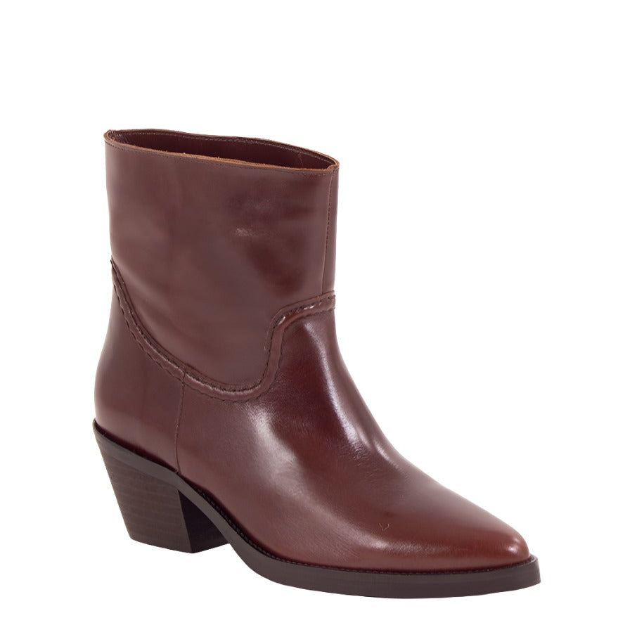 Sessun Tiaguette Low Cowboy Boots Mogano Leather