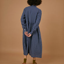 Load image into Gallery viewer, Sideline Whistle Dress Blue Stripe
