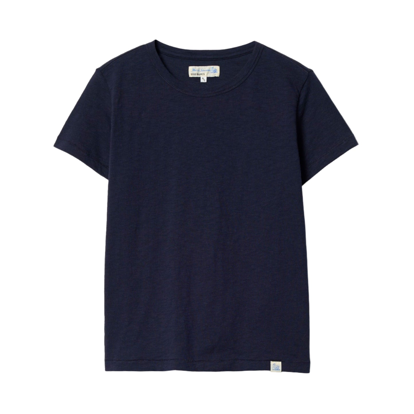 Merz b. Schwanen SCT04.01 Slub Pima Cotton T-Shirt Deep Blue