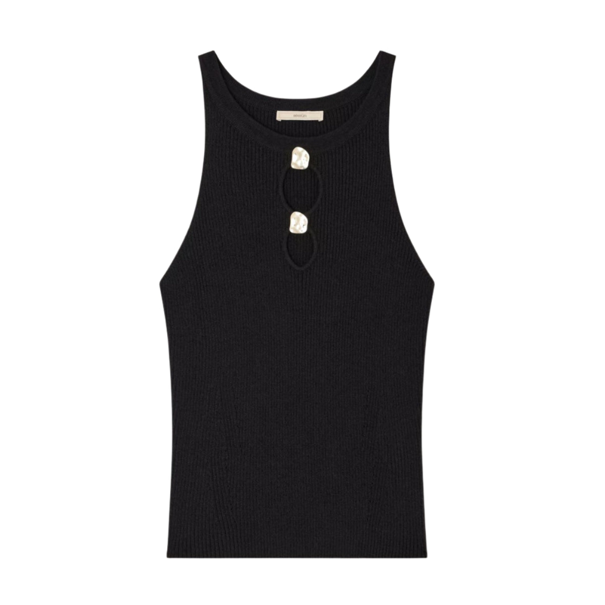 Sessun Lona Ribbed Tank Top Black