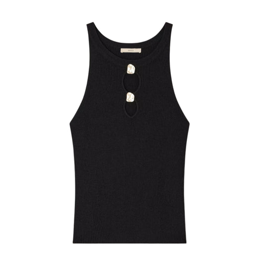 Sessun Lona Ribbed Tank Top Black