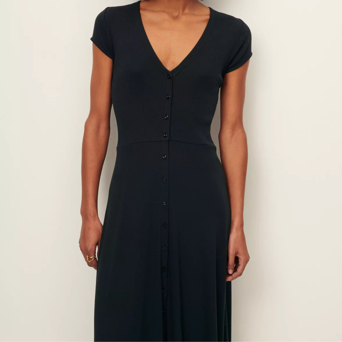 Sessun Nea Buttoned Mid Length Dress Moonless