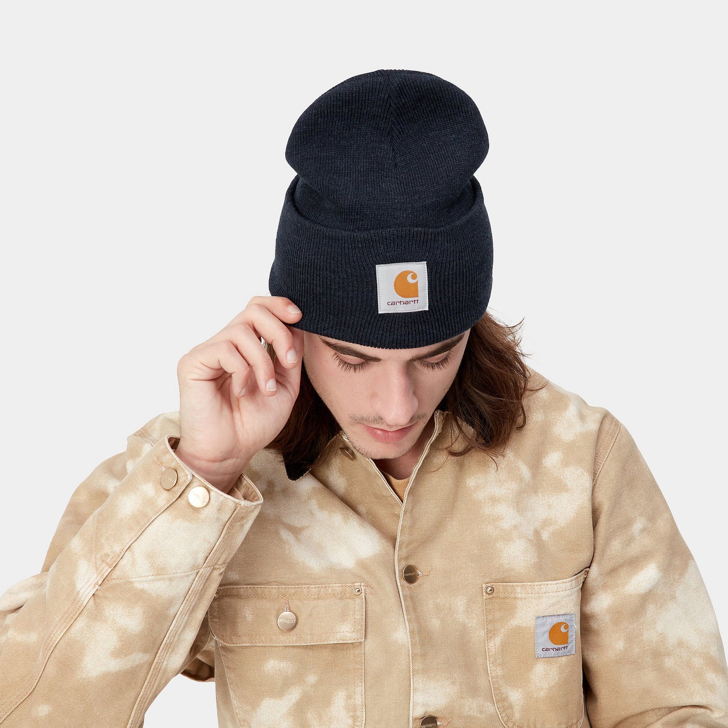 Carhartt WIP Acrylic Watch Hat Dark Navy Heather