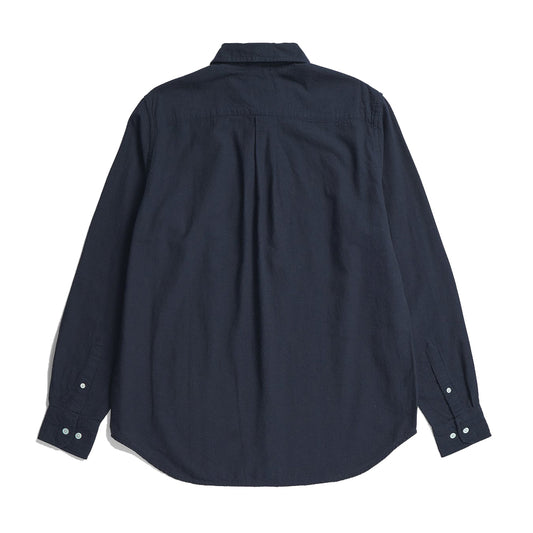 Norse Projects Algot Relaxed Cotton Linen Shirt Dark Navy
