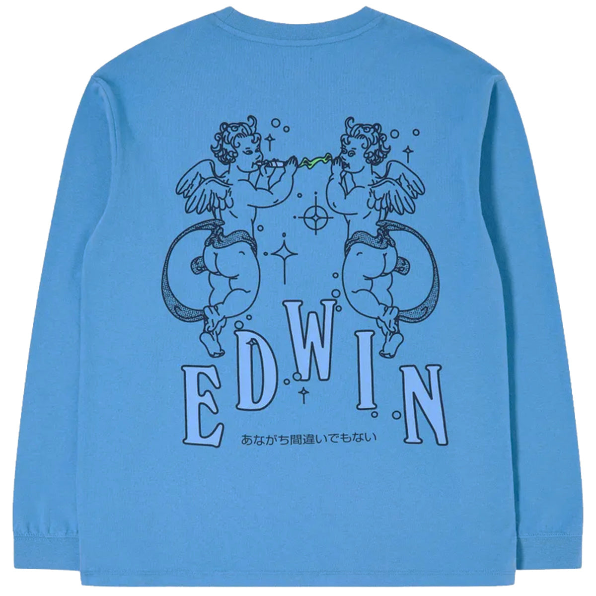 Edwin Angels LS T-Shirt Parisian Blue