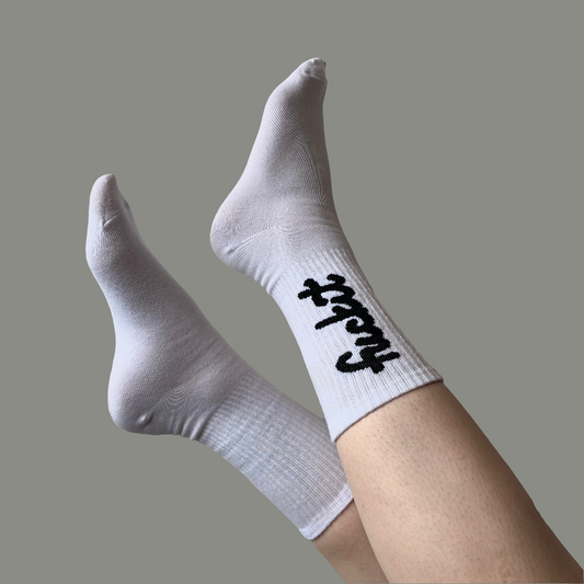 Hoops and Chains Fuckit Socks White