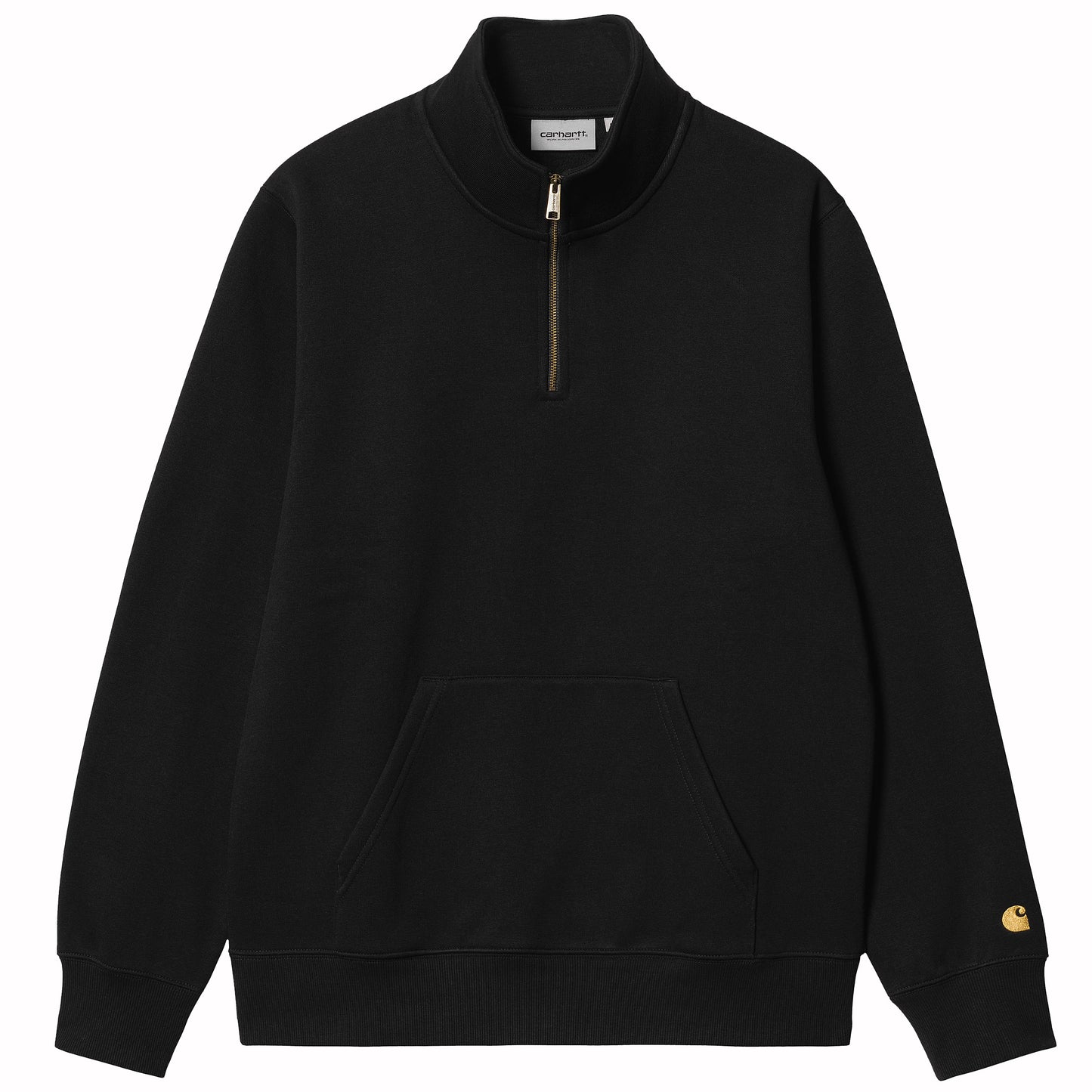 Carhartt WIP Chase Neck Zip Sweat Black / Gold