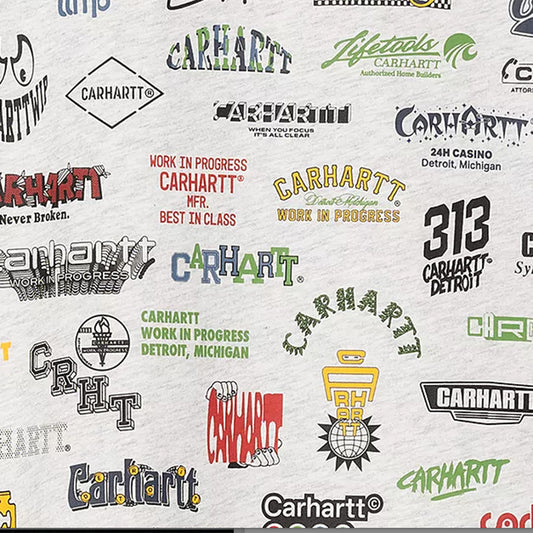 Carhartt WIP S/S Logo T-Shirt Ash Heather