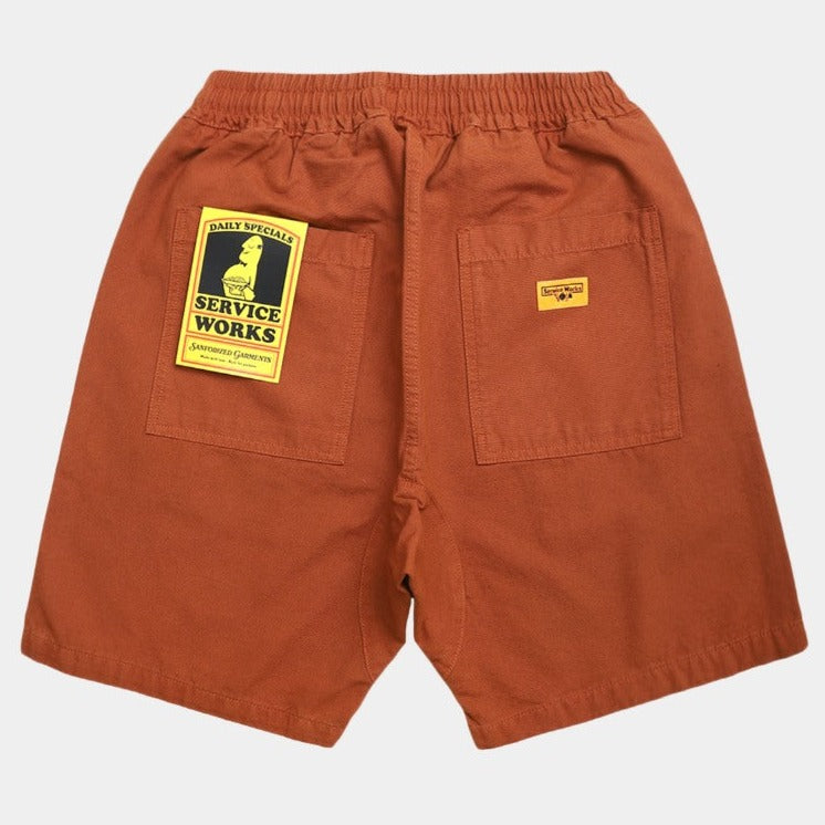 Service Works Classic Chef Shorts Terracotta