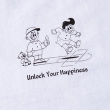 Load image into Gallery viewer, Edmmond Studios Unlock Your Happiness  T-Shirt Plain White
