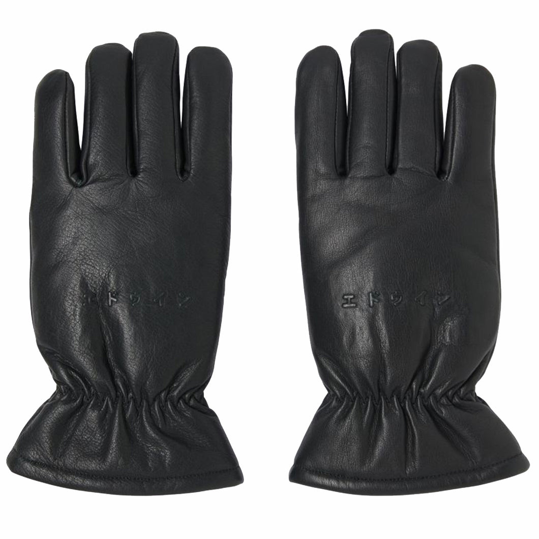 Edwin Leather Gloves Black