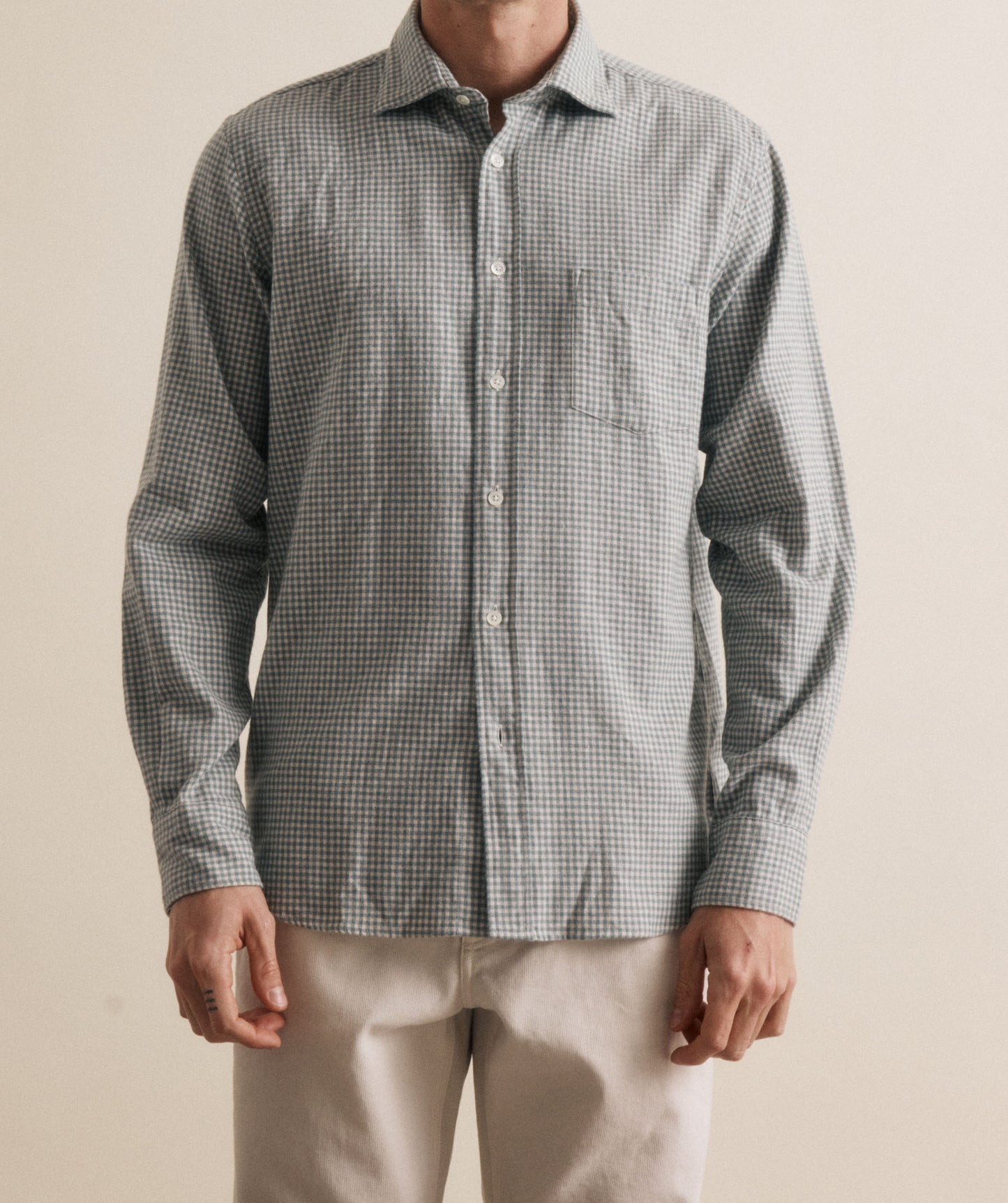 Hartford Paul Checked Shirt Green