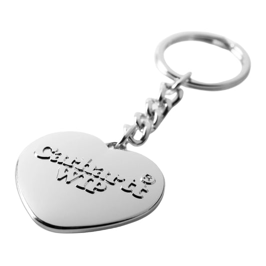 Carhartt WIP Heart Keychain Zinc Alloy Silver