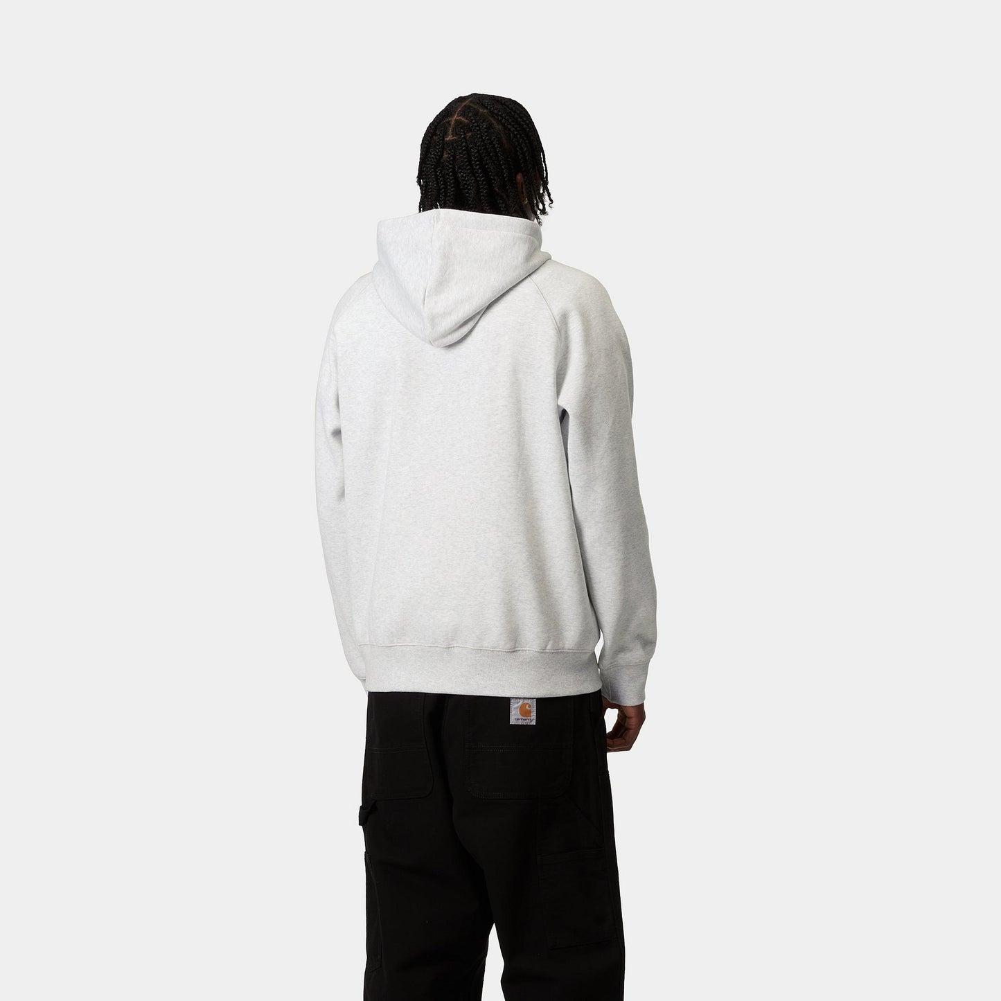 Carhartt WIP Hooded Chase Sweat Ash Heather / Gold
