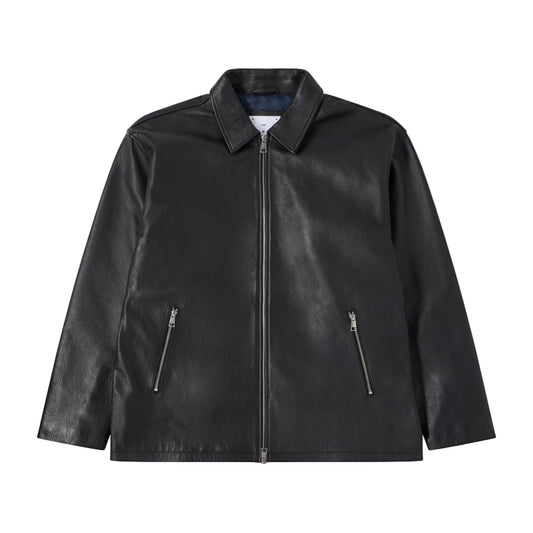 Edwin Fix Leather Jacket Black