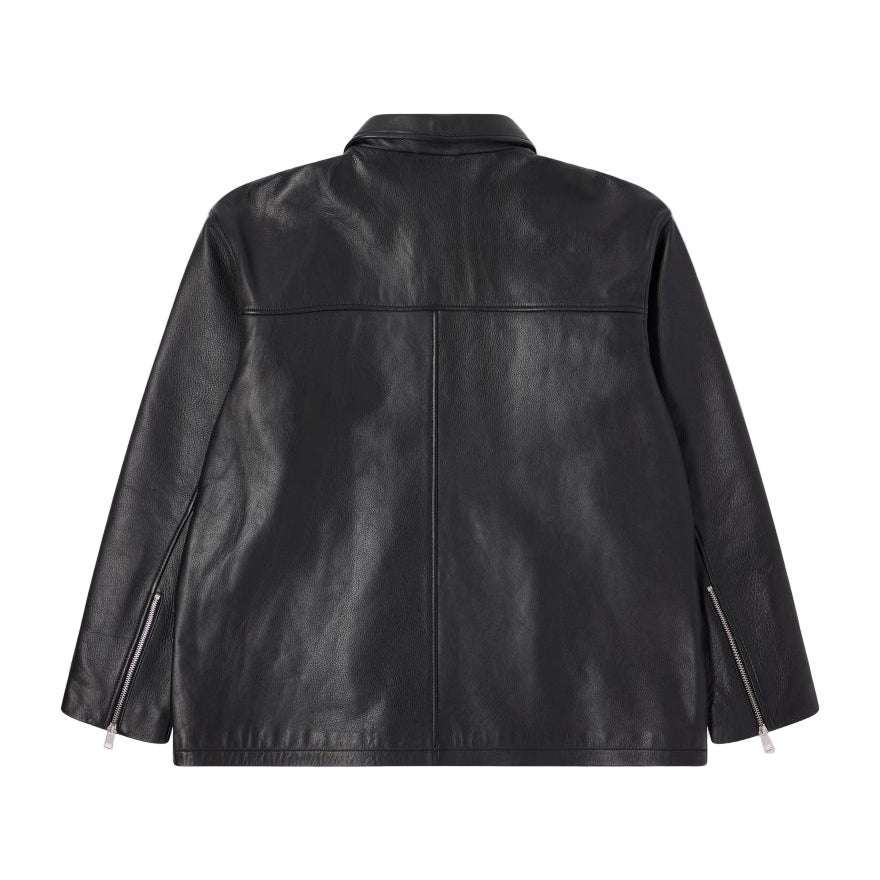 Edwin Fix Leather Jacket Black