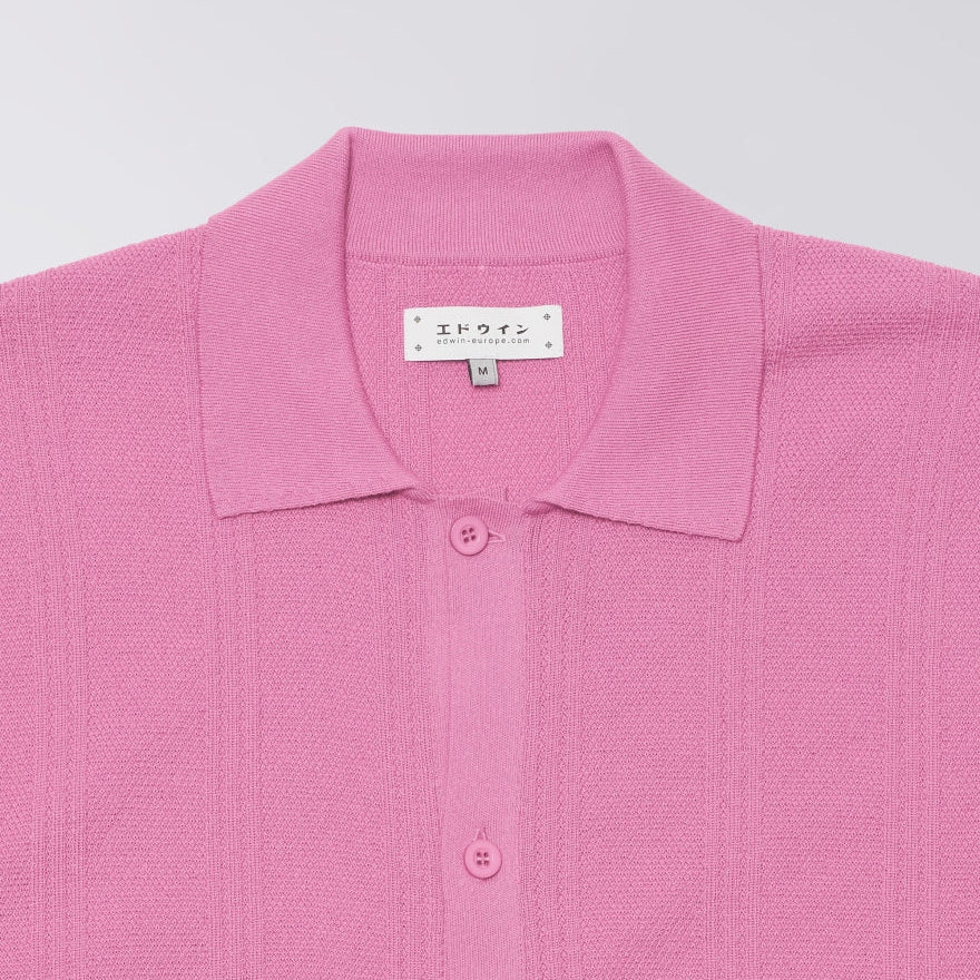 Edwin Luis Buttoned Polo Pink