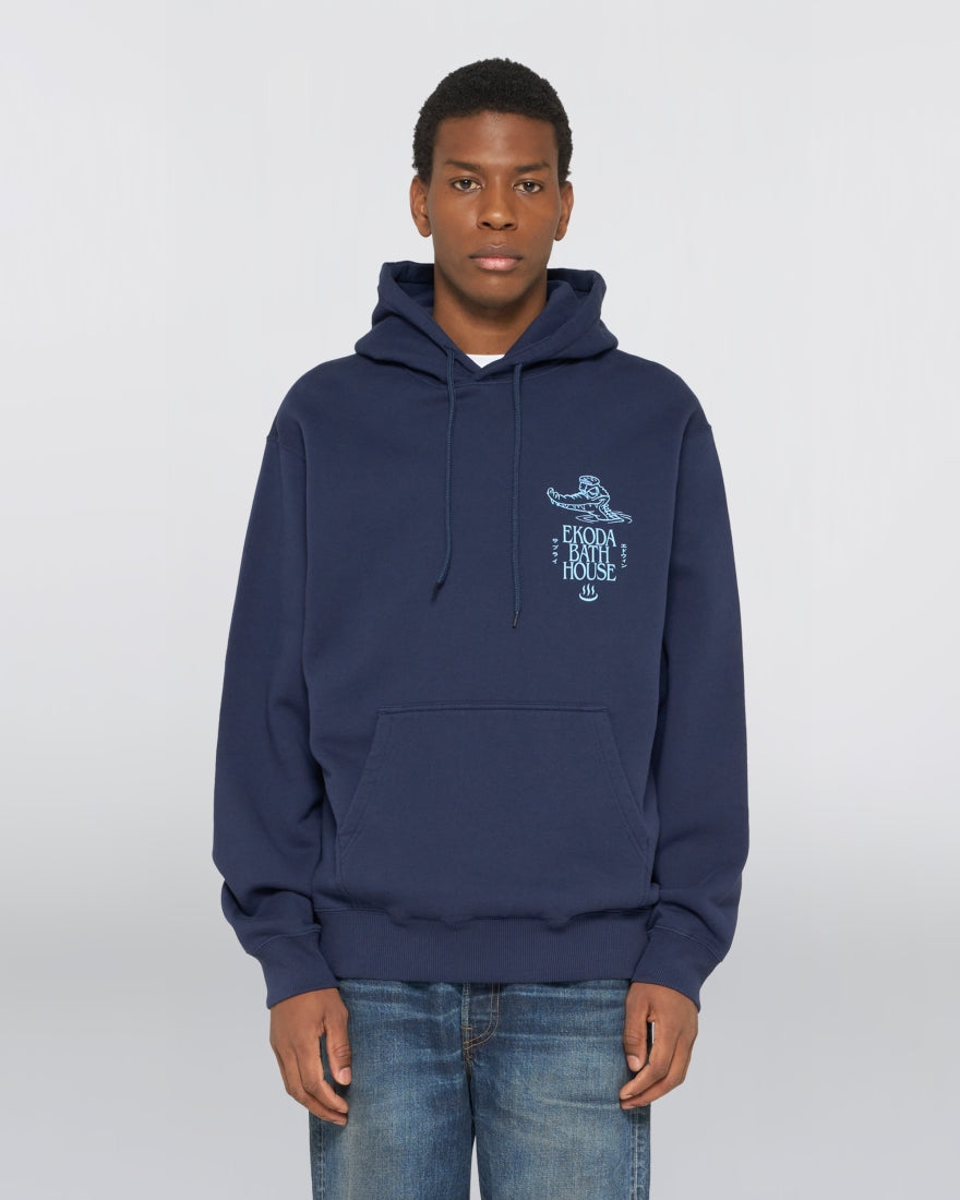 Edwin Ekoda Bath House Hoodie Sweat Maritime Blue