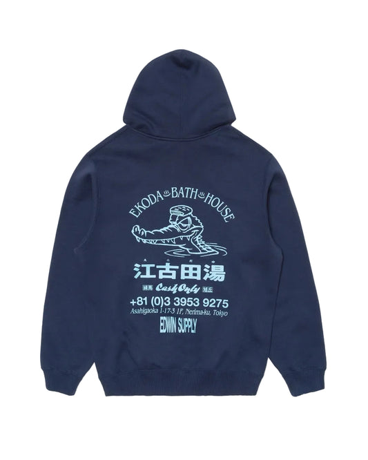 Edwin Ekoda Bath House Hoodie Sweat Maritime Blue