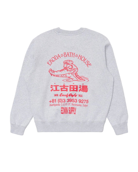 Edwin Ekoda Bath House Sweat Grey Marl