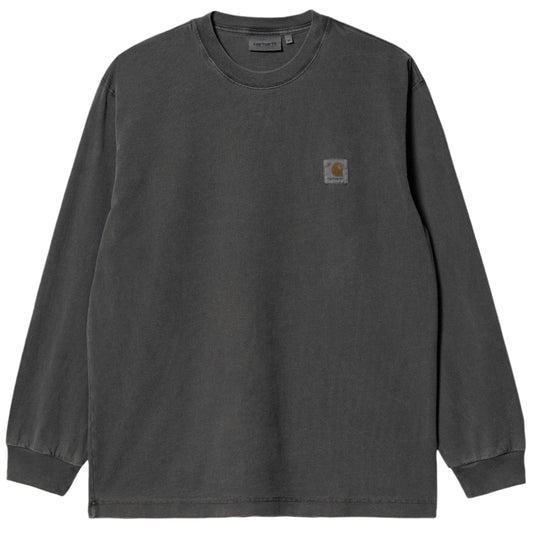 Carhartt WIP L/S Vista T-Shirt Black Garment Dyed