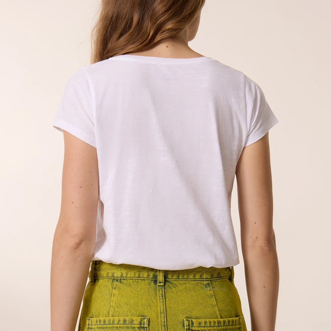 Leon & Harper Tonton T-Shirt Brodery White