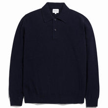 Load image into Gallery viewer, Norse Projects Marco Merino Lambswool Polo Dark Navy

