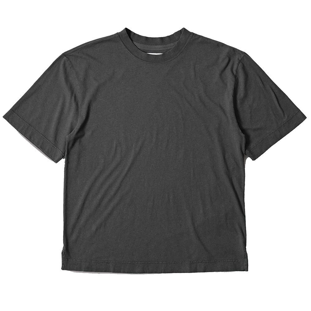 MHL Simple T-Shirt Cotton Linen Jersey Charcoal