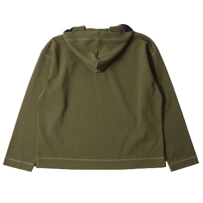 MHL Button Hoodie Open End Jersey Seaweed