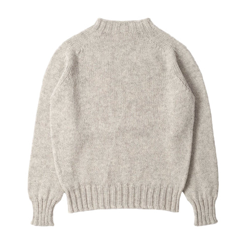 MHL Chunky Crew Neck Rustic Wool Natural