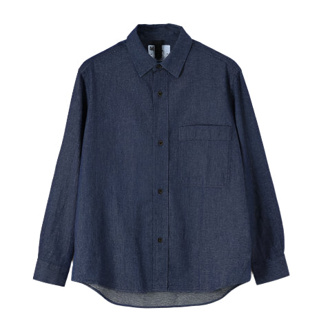 MHL Basic Shirt Cotton Linen Denim Indigo