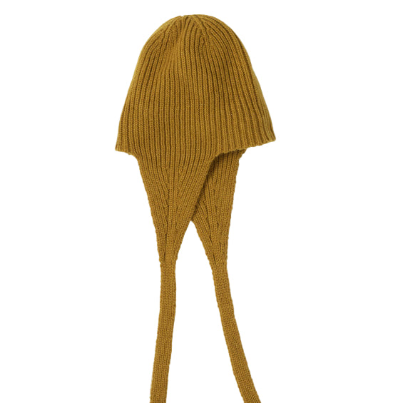 Margaret Howell Ear Flap Hat Soft Spun Wool Mustard