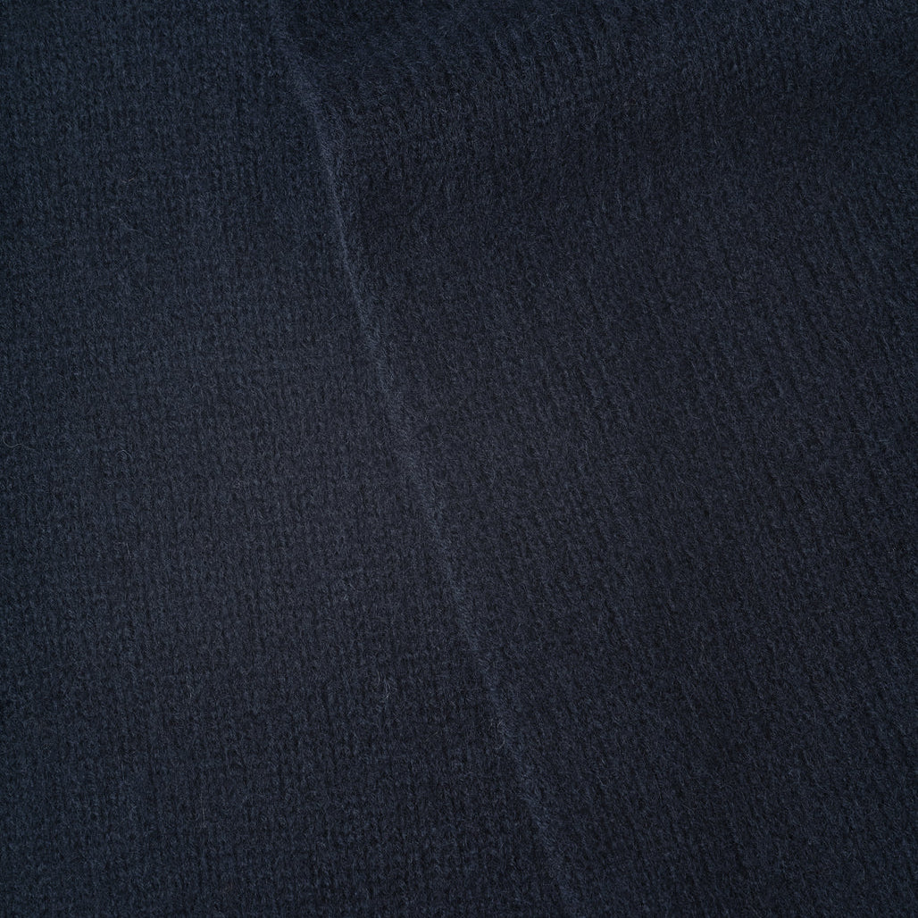 MHL Brushed Scarf Soft Shetland Wool Dark Navy