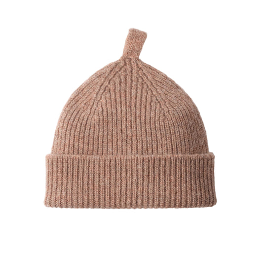 MHL Simple Ribbed Wool Beanie Mineral