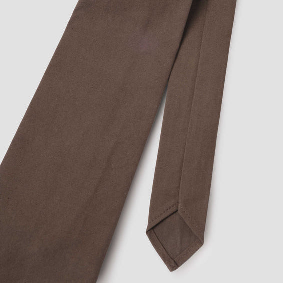 MHL Sanded Cotton Poplin Tie Umber