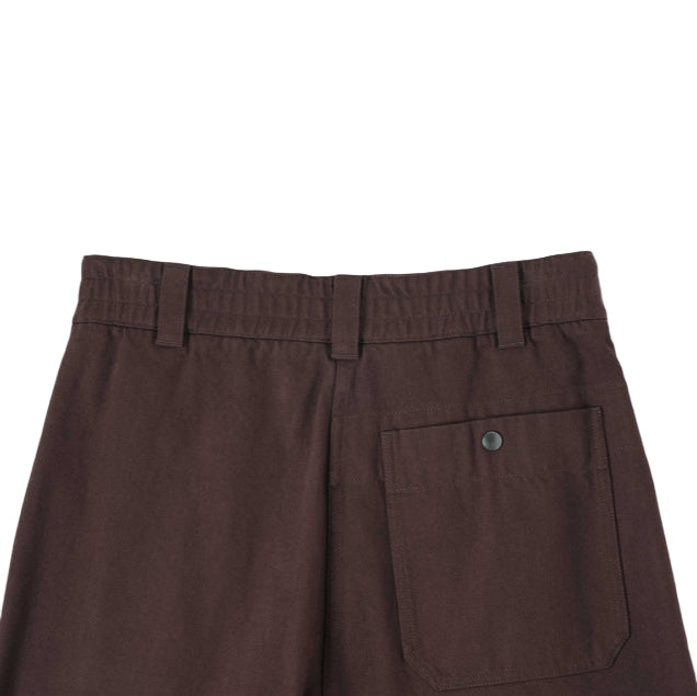 MHL W' Pleated Culottes Worn Cotton Drill Mahogony