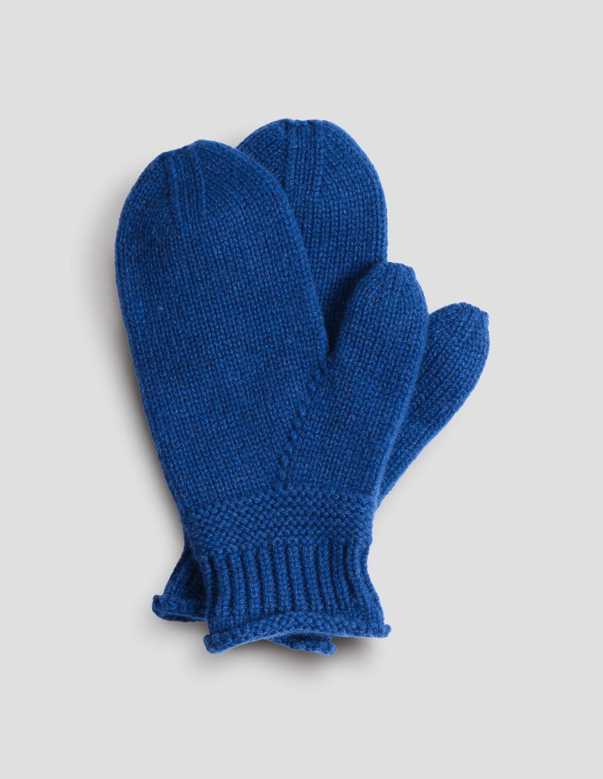 Margaret Howell Garter Stitch Cashmere Mitten Cobalt