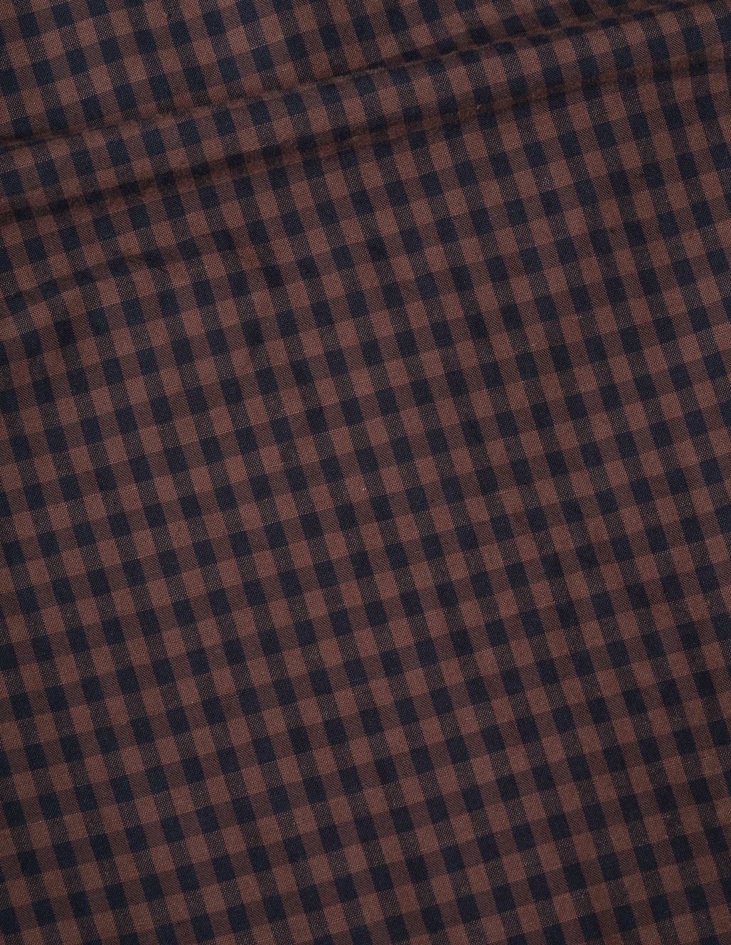 MHL W' Offset Placket Linen Dress Gingham / Chestnut