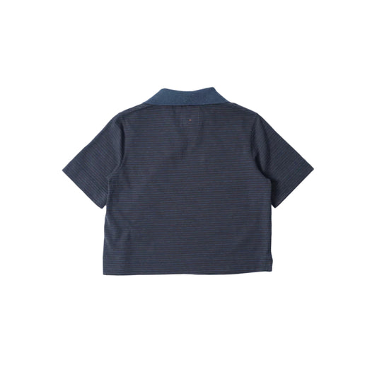 MHL W' Boxy Striped Polo Indigo / Ink