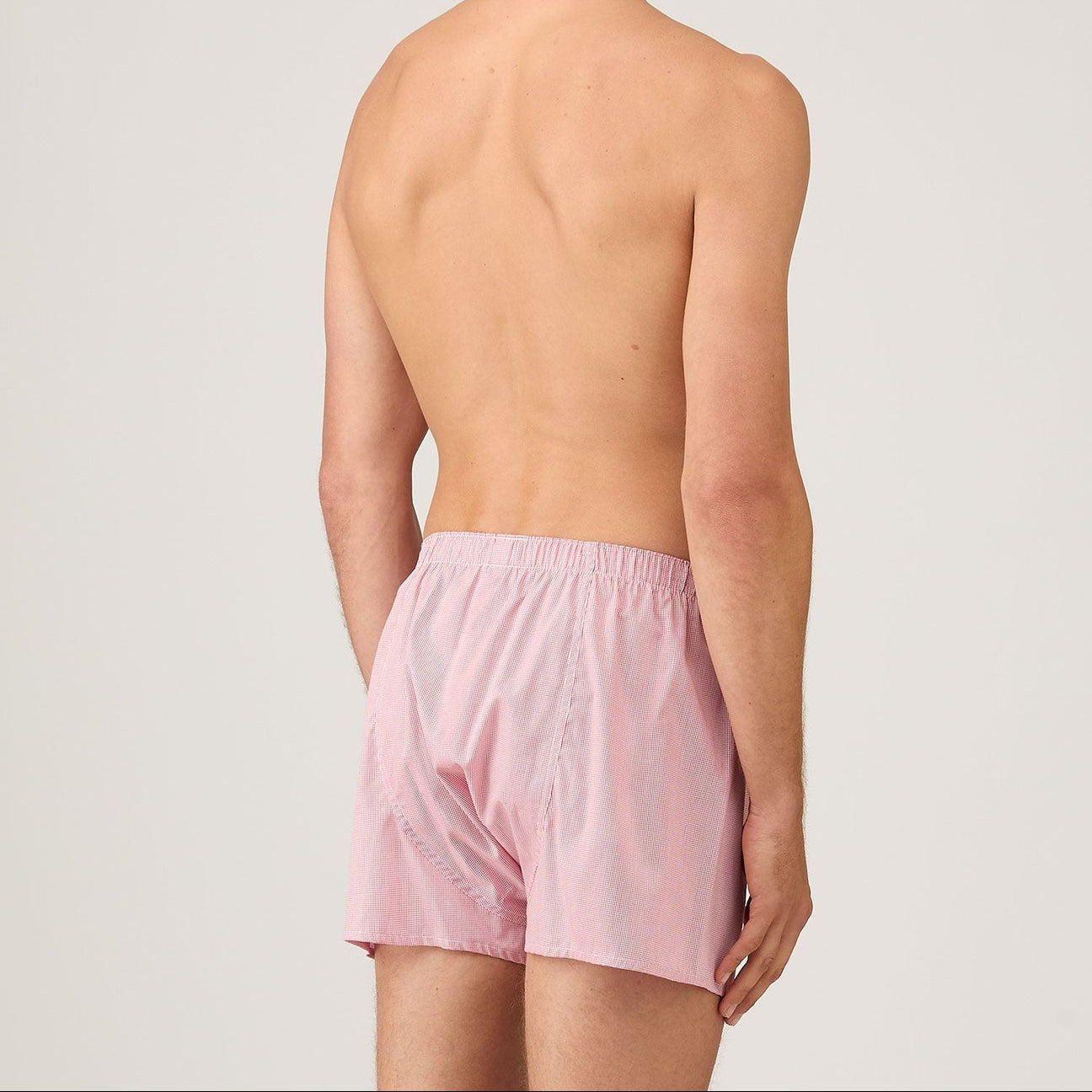 Sunspel Classic Boxer Shorts Red Micro Gingham