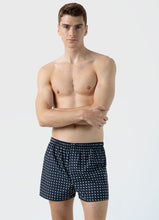 Load image into Gallery viewer, Sunspel Boxer Short Sun &amp; Cloud Micro Navy

