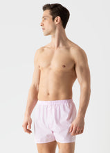 Load image into Gallery viewer, Sunspel Boxer Short Small Pink Gingham
