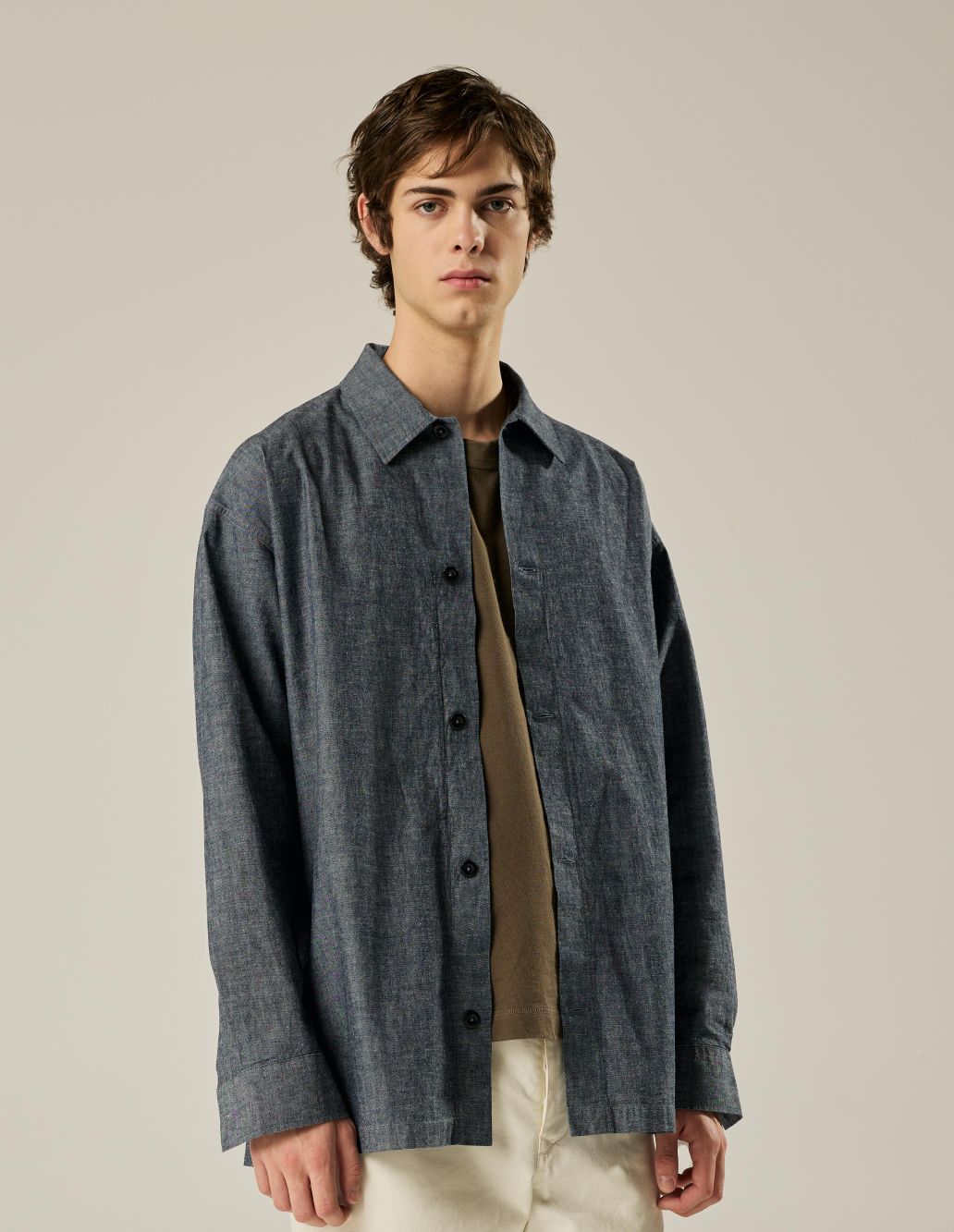 MHL Simple Shirt Denim Canvas Denim