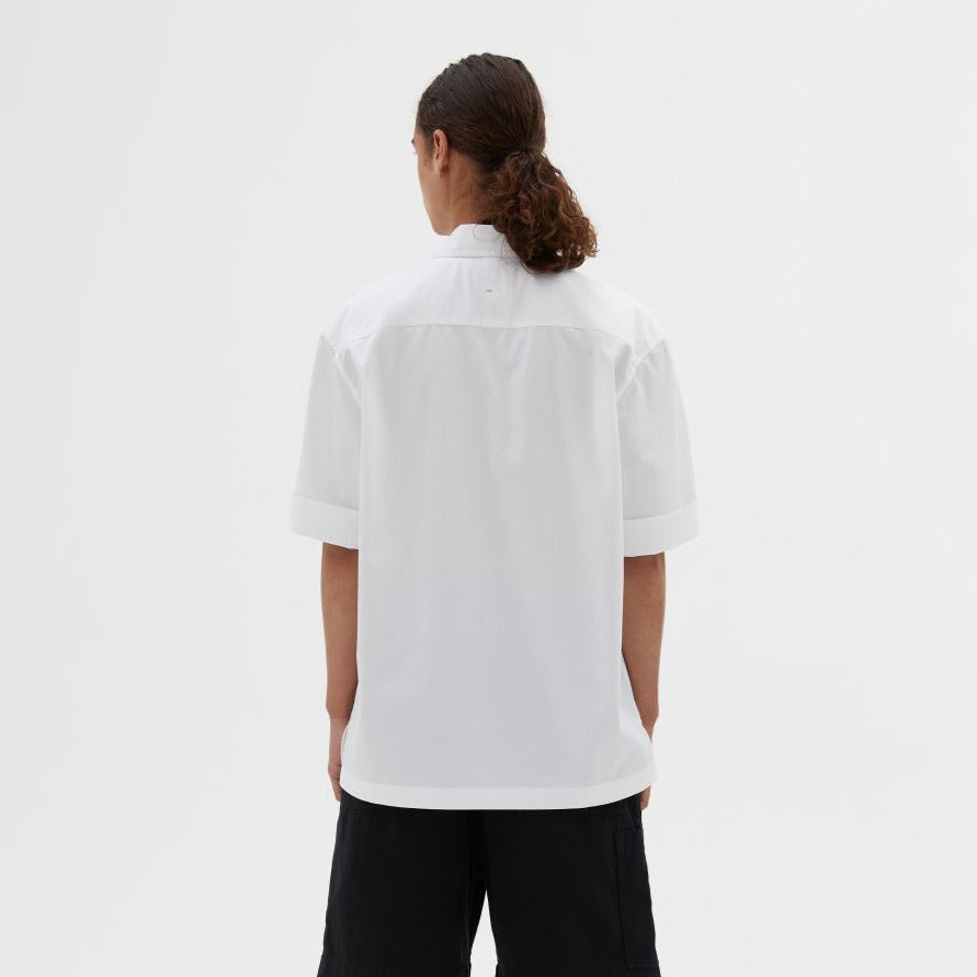MHL SS Flap Pocket  Shirt Fine Cotton White